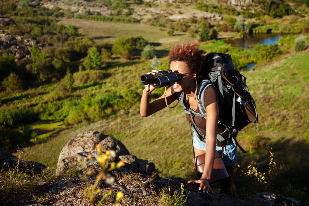 Planning travel itinerary over a map